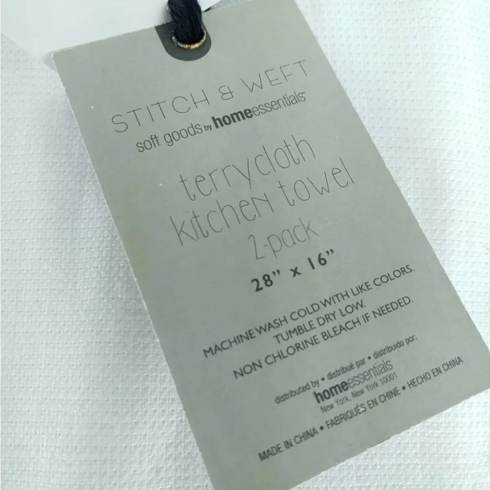 Set of 2 White terry cloth Kitchen towels “ Alexa, pour me wine”